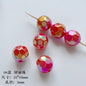 Hand Painted Christmas Acrylic Beads Glossy Green Bells Snowflakes 1pc 7