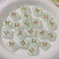 Matte Lace Bow Square Resin Beads 13mm Pastel Colors 10pcs 11
