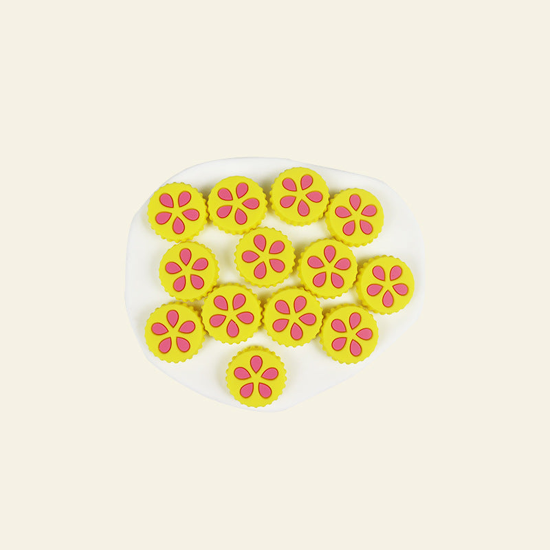 Silicone Focal Beads Petal Cookies Floral Cut Out Design 20pcs 10