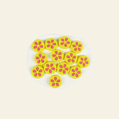 Silicone Focal Beads Petal Cookies Floral Cut Out Design 20pcs 10