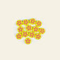 Silicone Focal Beads Petal Cookies Floral Cut Out Design 20pcs 10