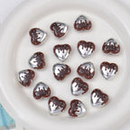 Plating Drip Heart Acrylic Beads 16mm Colorful Mixed 10pcs 6