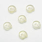 Electroplated Flat Spiral Shell Glass Beads 12mm Iridescent 30pcs 22