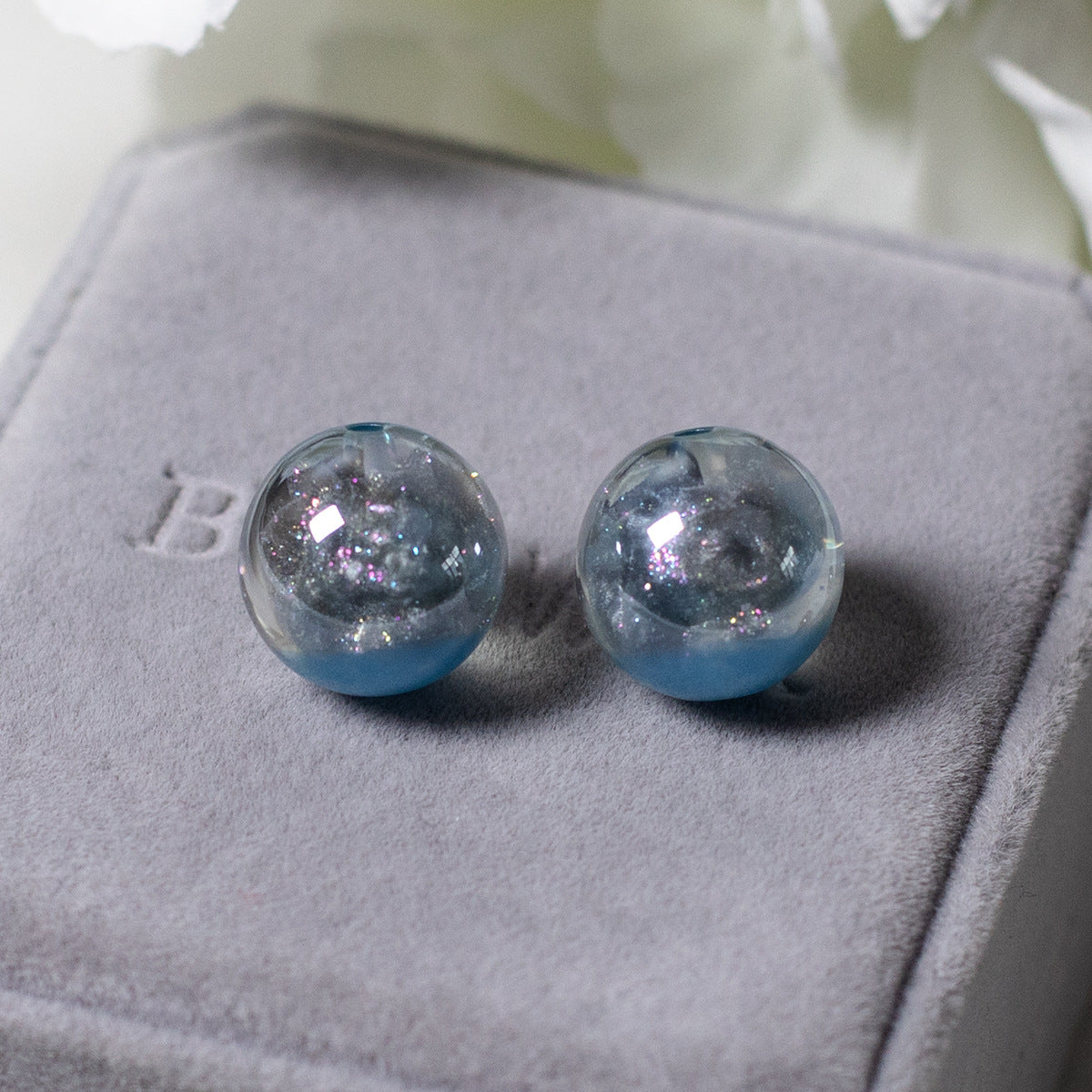 Clear Nine-Tailed Fox Resin Beads 16mm Round Mixed Colors 10pcs