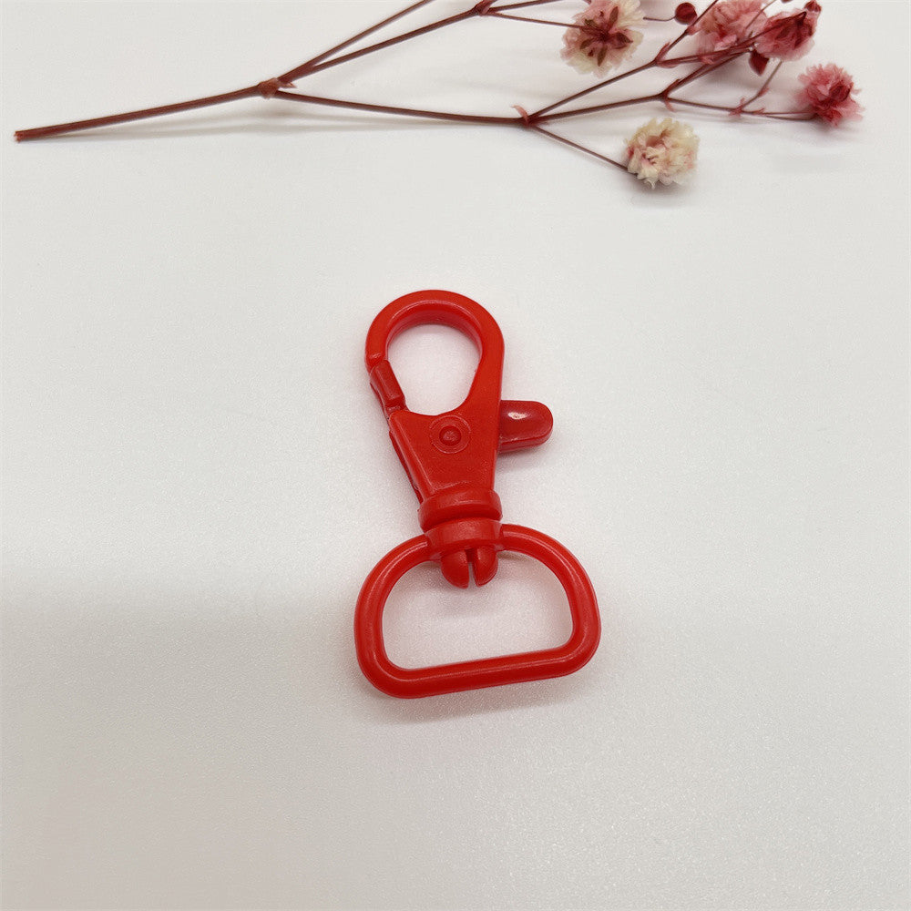 Colorful Plastic Swivel Snap Hook Keychain Clasps 40mm 20pcs 12