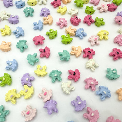 Baking Painted Dress Metal Beads 12mm Colorful Glossy Alloy 10pcs 3