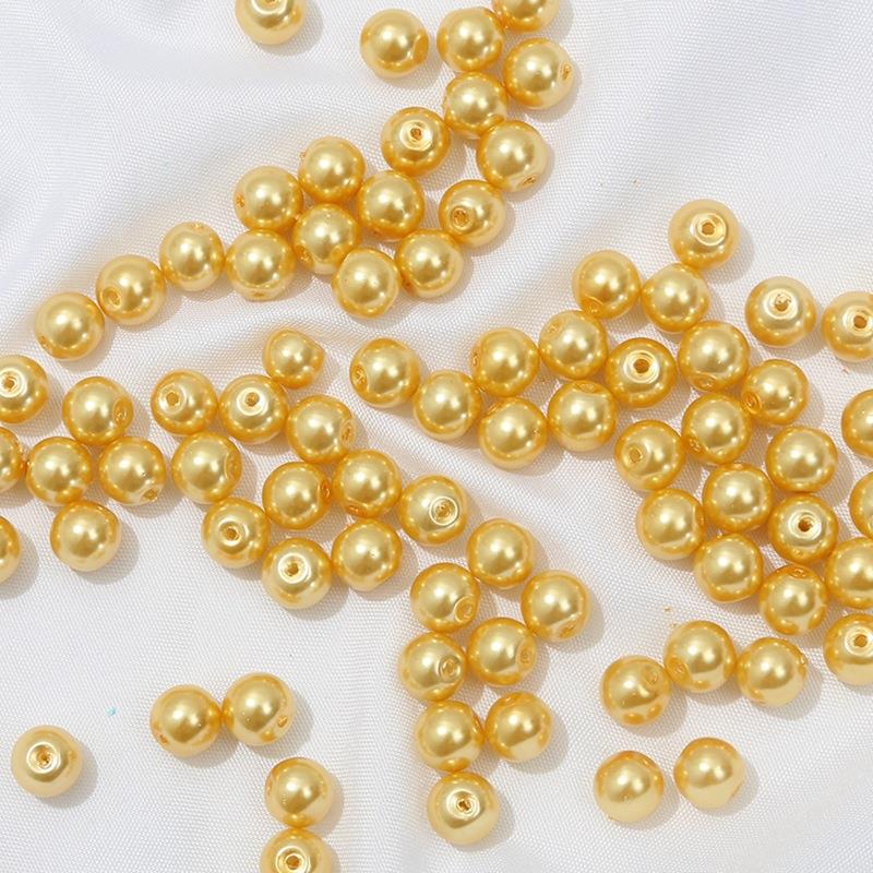 Pearl Round Glass Beads 10mm Luminous Mixed Colors 40pcs 9