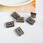Vintage Cross Lampwork Glass Beads 17mm Gilded Rectangular 50pcs 15