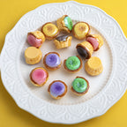 3D Molten Egg Tart Resin Beads 20mm Glossy Pastel Colors 10pcs 3