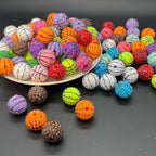 Sports Bubblegum Beads 20mm Basketball Pattern Acrylic 25pcs 3
