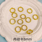 Ring Metal Beads Frame 8mm 10mm Twist Embossed Design 80pcs Alloy 8