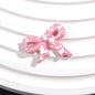Splashed Ink Pattern Bow Acrylic Beads 29mm Colorful 20pcs 12