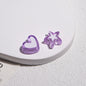 Double Sided Star & Heart Acrylic Beads 11mm Enamel Glossy 50pcs 4
