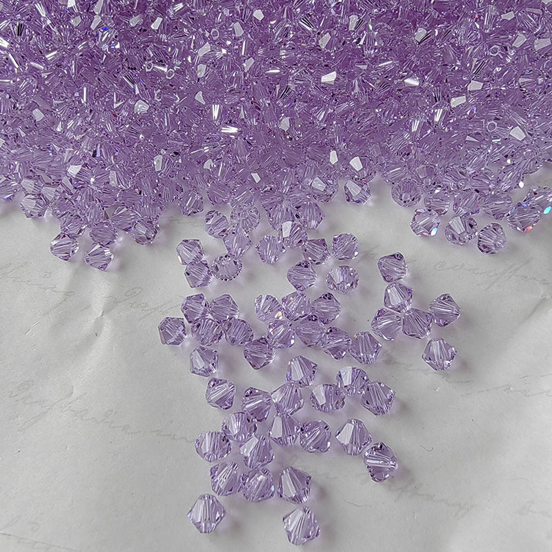 Electroplated Seed Glass Beads 4mm Faceted Multi Colored 40pcs 21