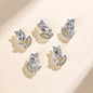 Enchanted Tulip Rhinestone Beads 20mm Alloy Floral Pave 5pcs 2