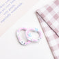 Zinc Alloy Heart Oval Painted Spring Keyrings 28mm 6pcs 4