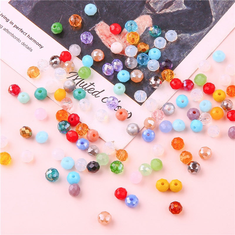 Transparent Flat Glass Beads 6mm Smooth Glossy Finish 200pcs 2
