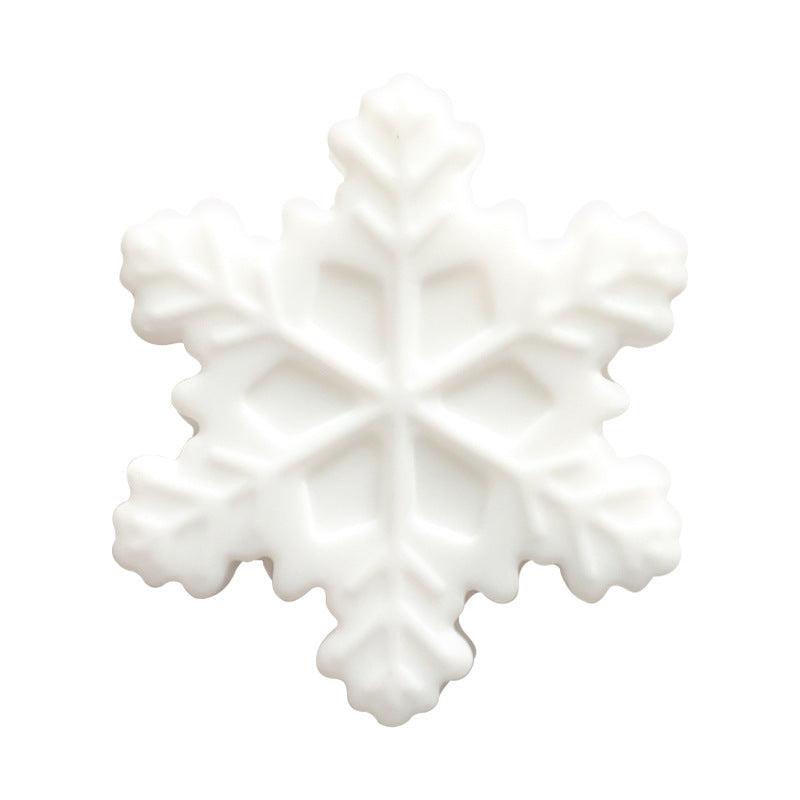 Silicone Focal Beads Snowflake Pastel Colors 20pcs 2