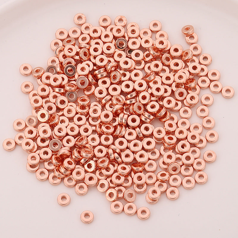 Plating Spacer Acrylic Beads 6mm CCB Plastic Metallic Mixed 200pcs 11