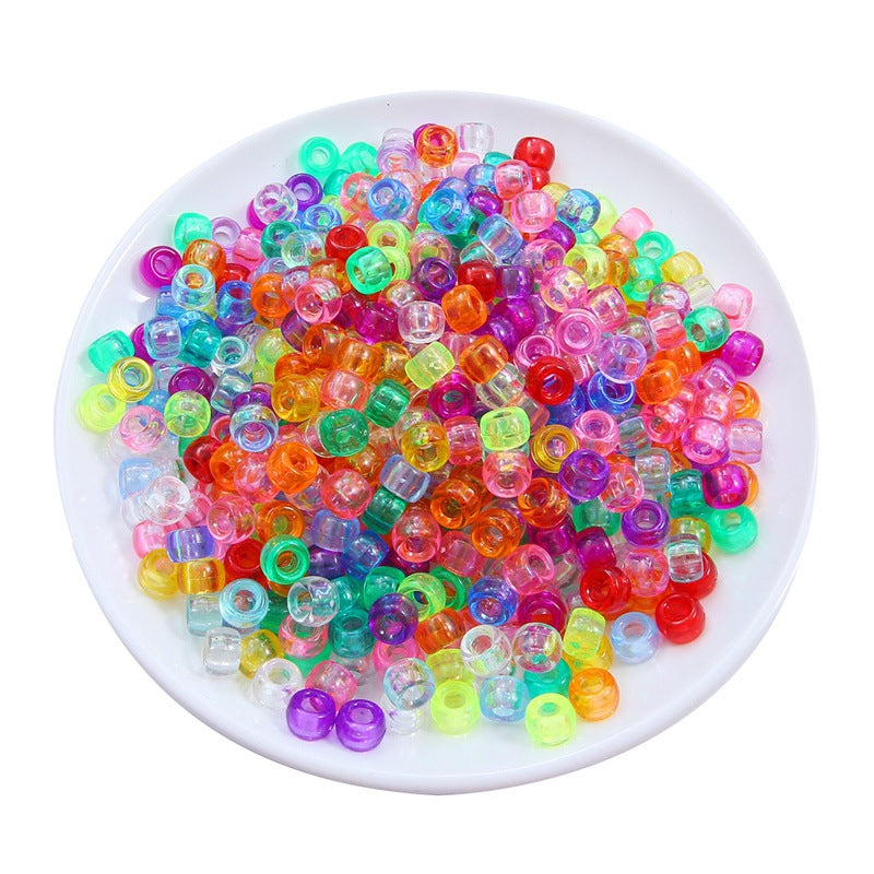 Transparent Acrylic Seed Beads 9mm Large Hole Colorful 100pcs 5