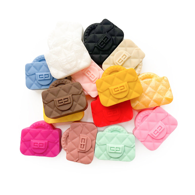Handbag Silicone Beads Quilted Mini Purse Solid Colors 10pcs 2