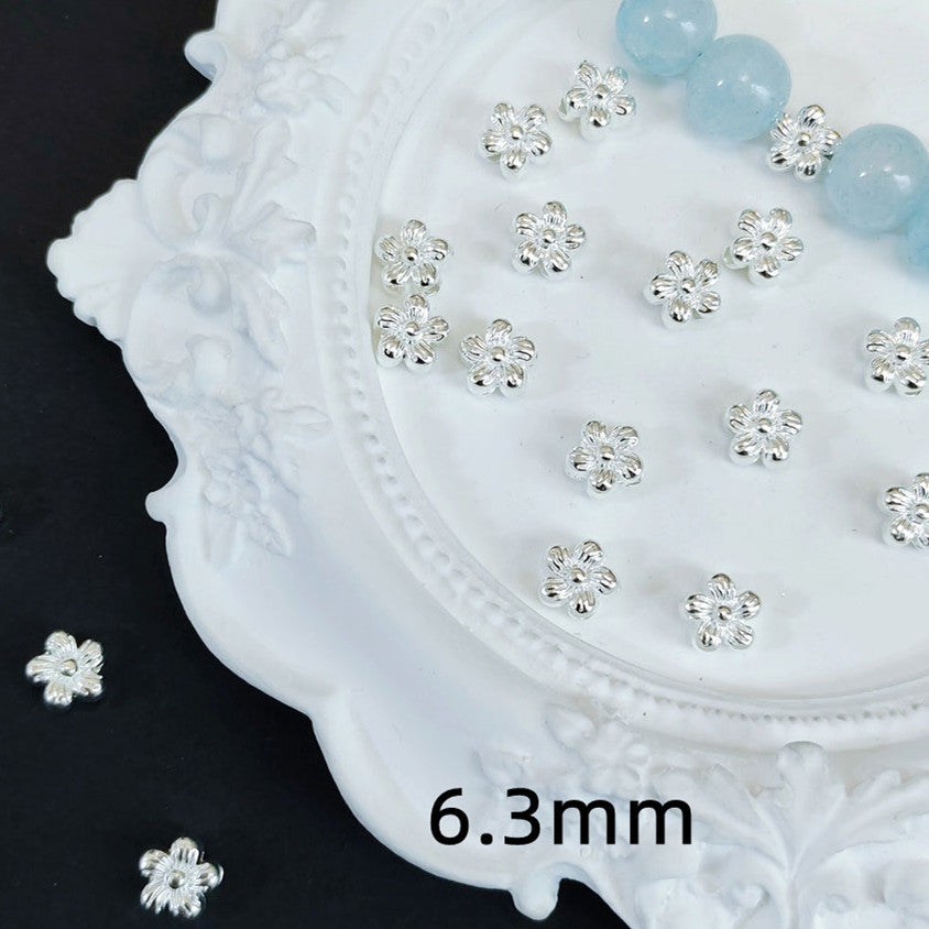 Alloy Tassel Flower Spacer Beads 6mm Tibetan Style 100pcs 2