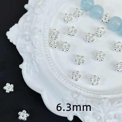 Alloy Tassel Flower Spacer Beads 6mm Tibetan Style 100pcs 2