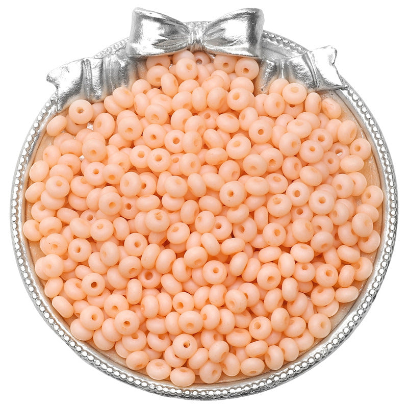 Frosted Abacus Glass Beads 3x6mm Pastel Matte Finish 70pcs 16