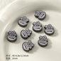 Kitten Series Metal Beads Black and Pink Enamel Alloy 10pcs 8