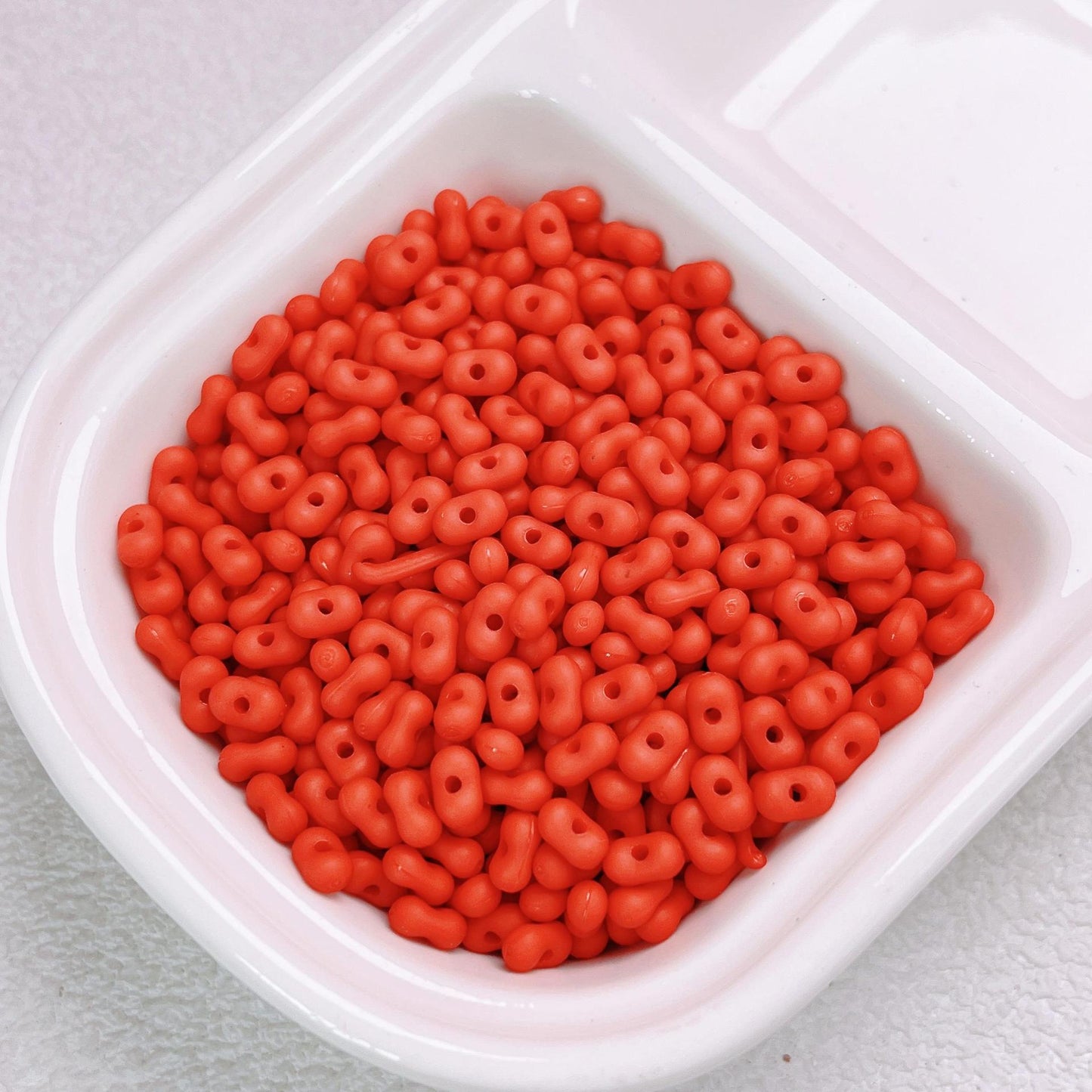 Clear Peanut Shaped Acrylic Beads 4x6.5mm Candy Series 200pcs 18