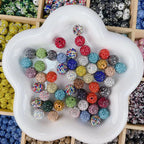 Clay Ball Rhinestone Beads 16mm Mixed Solid and AB Colors 20pcs 22