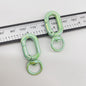 Colorful Zinc Alloy O Shaped Swivel Buckle Keychain Clasps 38mm 5pcs 11