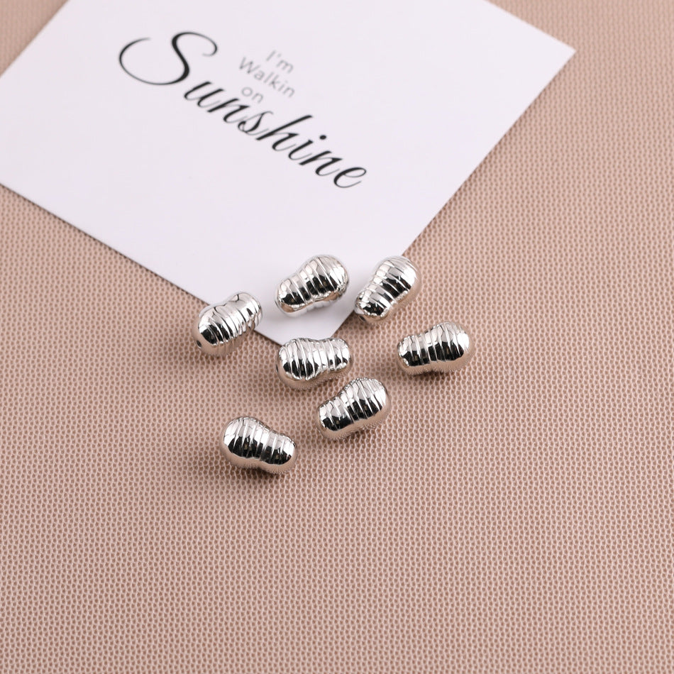 Silver Tone Irregular Shape CCB Plastic Beads 200pcs 11