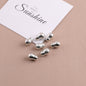 Silver Tone Irregular Shape CCB Plastic Beads 200pcs 11