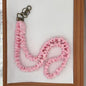 Stretchy Satin Scrunchie Lanyard Keychain Ruched Texture 49cm 1pc 22