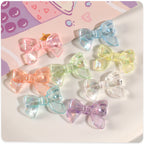 Transparent Bow Acrylic Beads 31mm AB Colored Plating 1pc 4