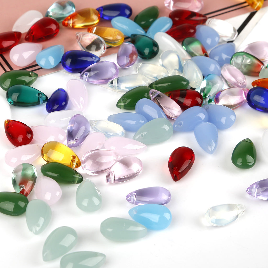 Czech Glass Beads Teardrop 8x14mm Smooth Polished 10pcs 3