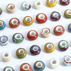 Ceramic Spacer Beads 15mm Fambe Glaze Large Hole 20pcs 5