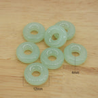 Glass Round Spacer Beads 12mm Imitated Jade 100pcs 7