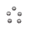 Alloy Star Moon Pattern Bead Caps 8mm Antique Silver 100pcs 3