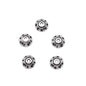 Alloy Star Moon Pattern Bead Caps 8mm Antique Silver 100pcs 3