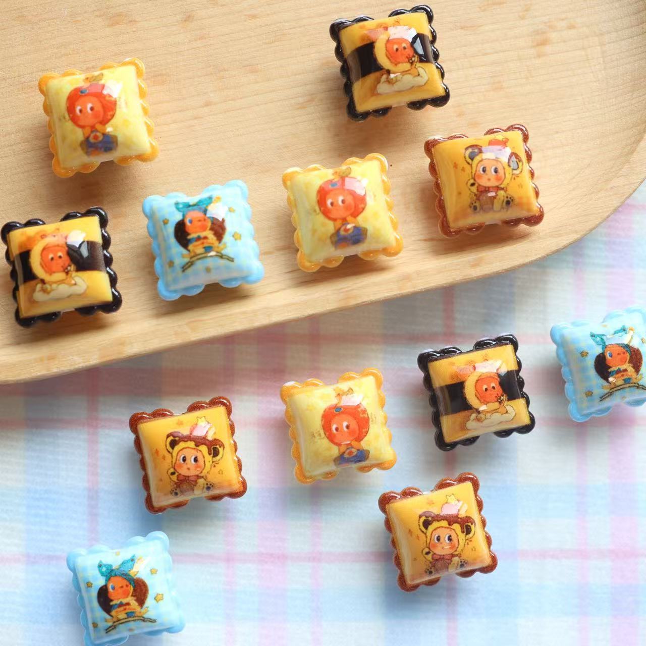 Cute Twinkl Pillow Acrylic Square Beads 19mm Colorful Mixed 20pcs 3