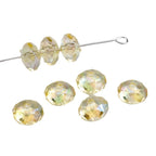 Acrylic Faceted Flat Spacer Beads 8mm Clear Plating 500pcs 2