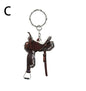 Acrylic Saddle Keychain Vintage Western Cowboy Style 19