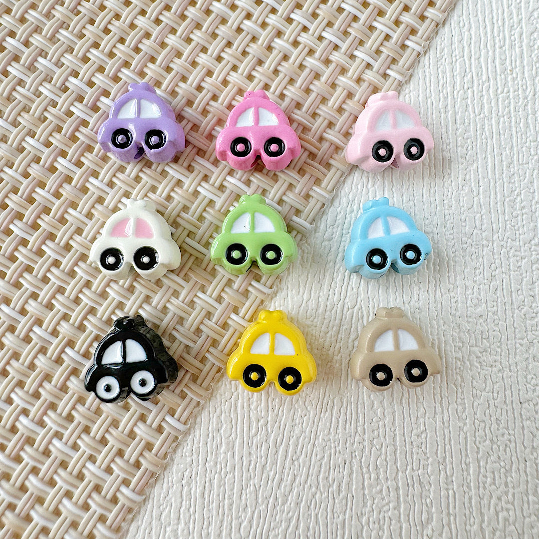 Car and Plane Metal Beads 8mm 16mm Baking Painted Alloy 20pcs 15