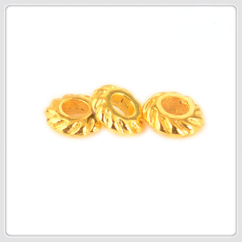Alloy Spiral Patterned Tibetan Spacer Beads 4mm 100pcs 3