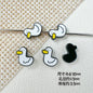 Baking Painted Duck and Strawberry Cake Metal Beads 13/10mm 20pcs 23