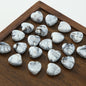 Japanese Ink Dyed Flat Heart Acrylic Beads 14mm Glossy Marbled 50pcs 7