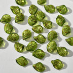 Lampwork Glass Beads Leaf Curled 14x21mm Translucent Vibrant 4pcs 4