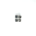 Smooth Square Acrylic Beads 7mm White CCB Plastic 500pcs